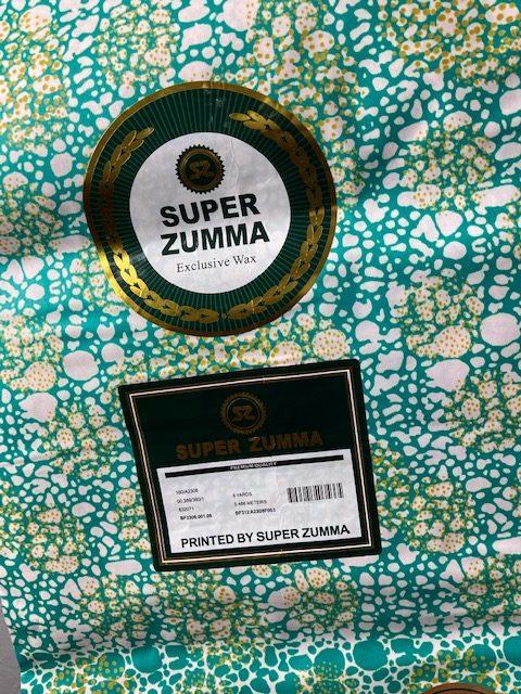 Tissu africain Wax Zuma rouge et vert