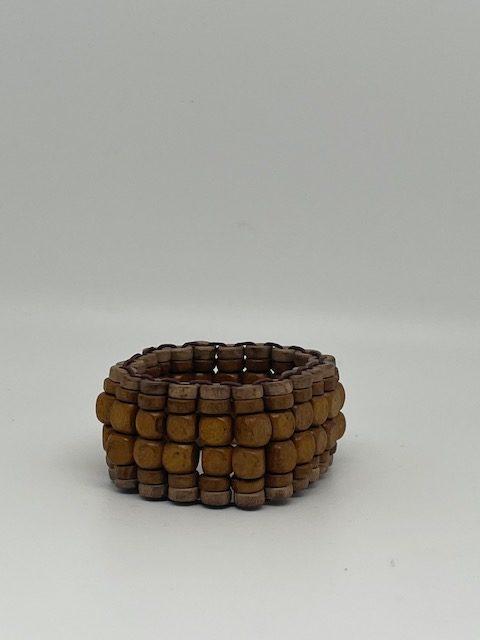 Bracelet africain perle marron bois