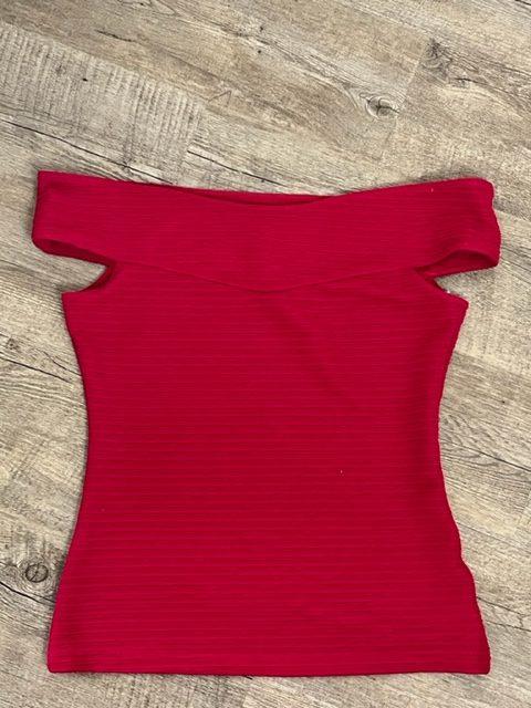 Top femme rouge chic