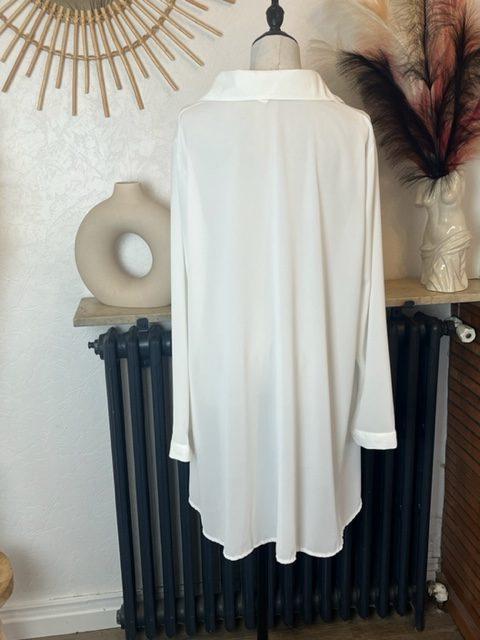Robe blanche tunique femme