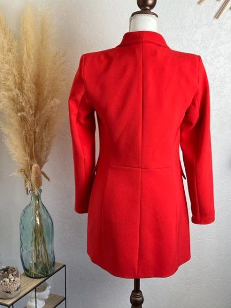 rouge femme blazer long Zara