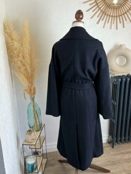 Manteau bleu laine femme