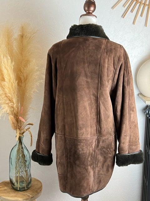 Manteau vintage femme hiver marron